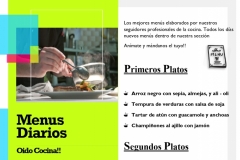 Menú enviado por José Torres desde Madrid